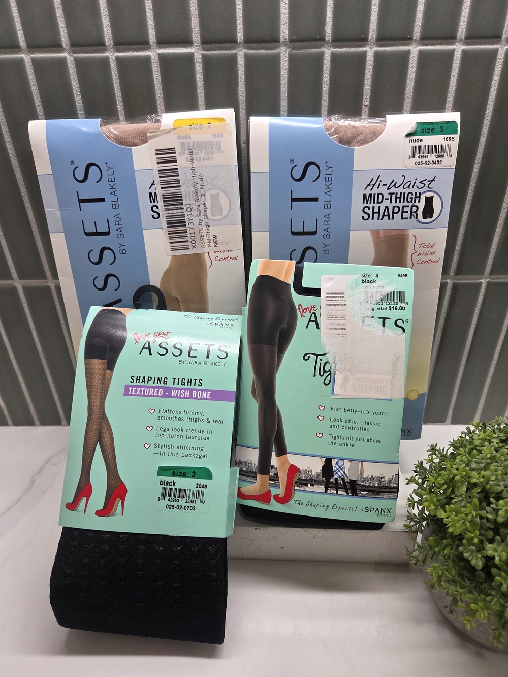 Assets by Sara Blakely Shaping Tights 4 Pack